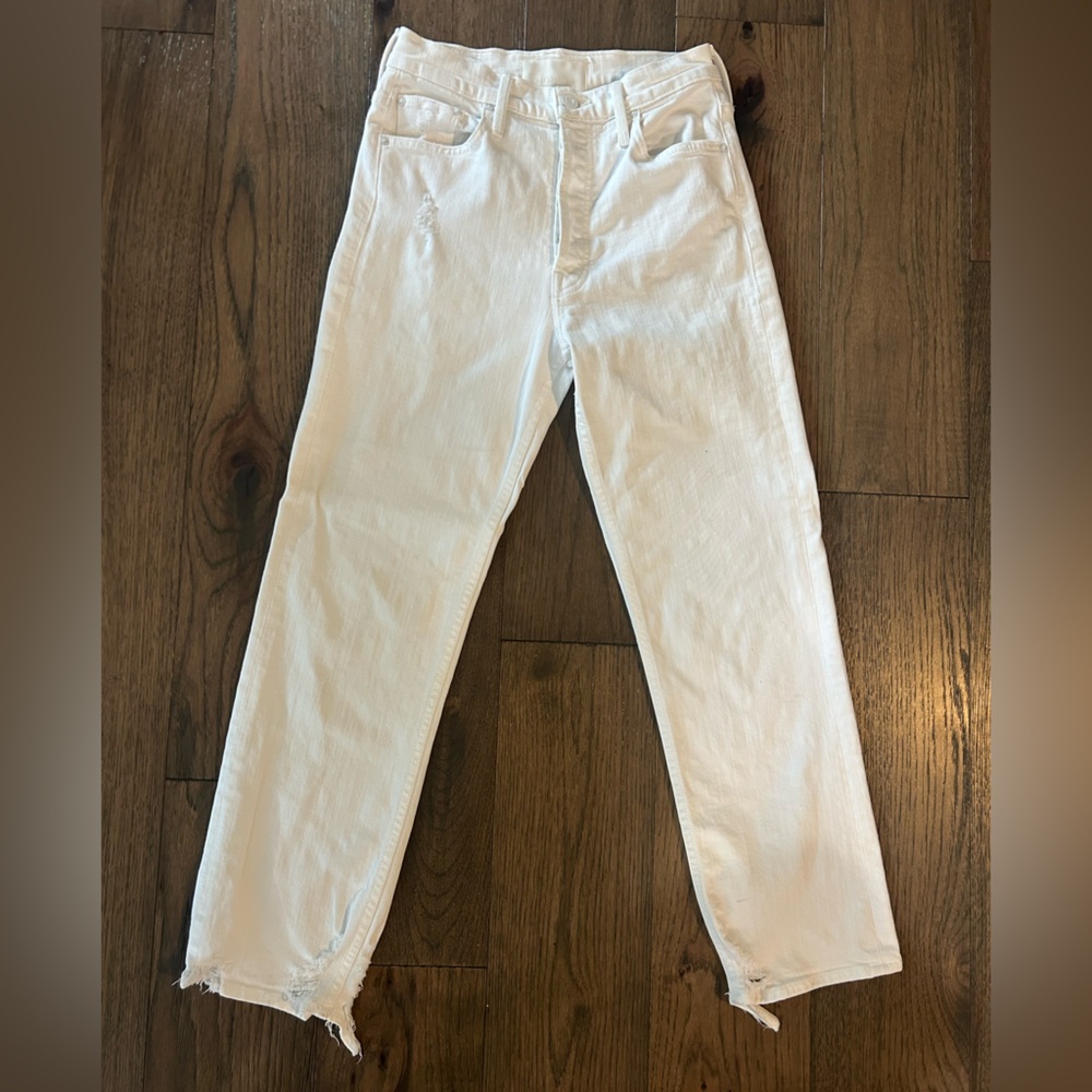 MOTHER Superior denim The Tomcat high waisted women’s jean white spring Mom